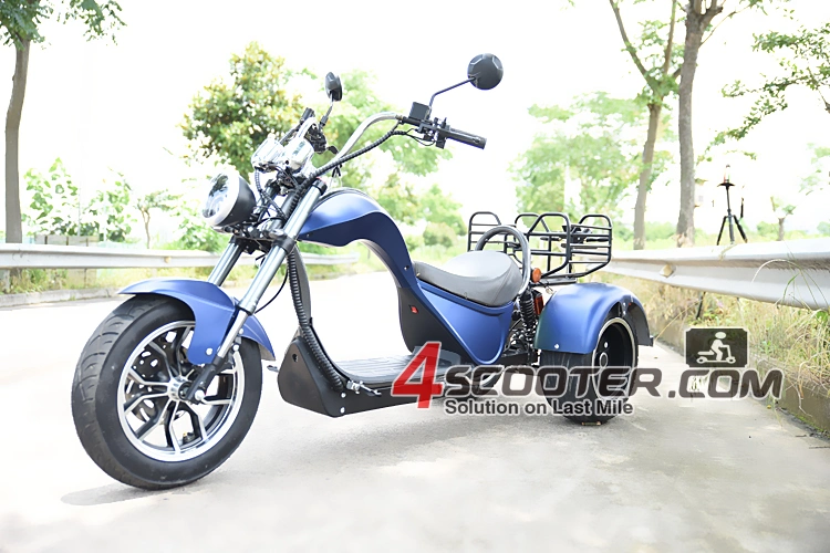 Wholesale Best Buy Cheap Price Electric Vehicle 3000W EEC Dual Motor Trike Fat Tire City Coco Electro Chopper Three 3 Wheel Tricycle Scooter 85km/H for Adults